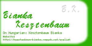 bianka kesztenbaum business card